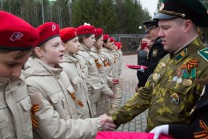 Присяга новых кадетов и юнармейцев